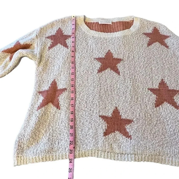 Juliana’s Women's Star Print Pullover Sweater Size S Multicolor Casual - Picture 4 of 8
